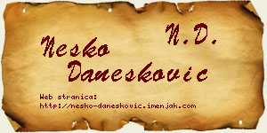 Neško Danesković vizit kartica